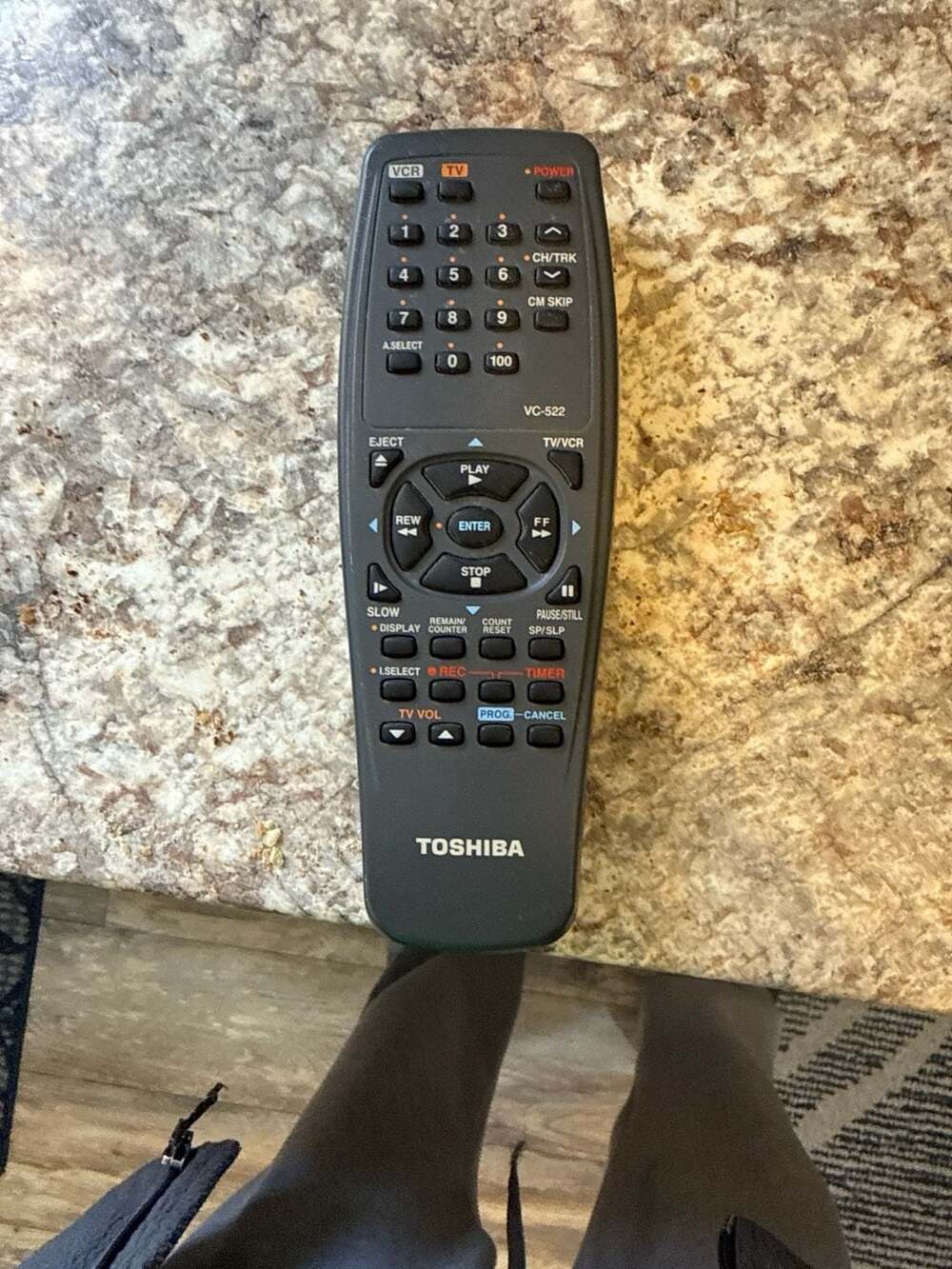 Toshiba VC-522 TV/VCR Remote Control Original OEM